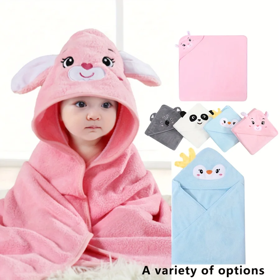 

Children's Coral Fleece Bath Towel, Multi-Purpose Large Bath Towel, Newborn Baby Wrap, Beach, Baby Hooded Bath Towel, Big Kids Bathing, Swimming, Soft Quick-Drying Towel, Unisex for Boys and Girls