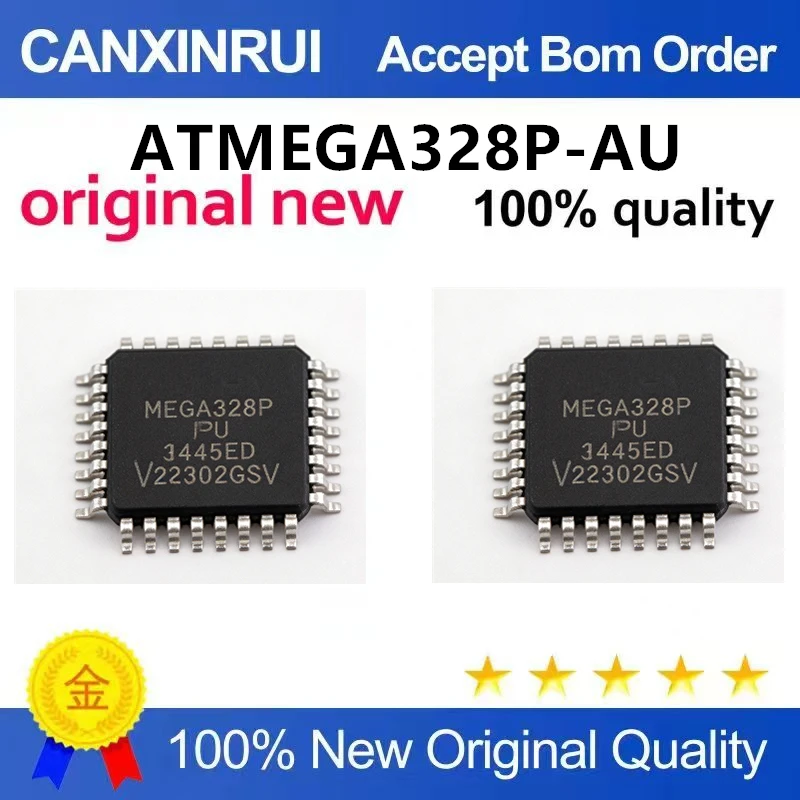 (5-100pieces)Original genuine SMT ATMEGA328P-AU 8-bit microcontroller AVR 32K flash memory 32TQFP