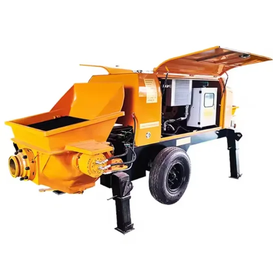 Mini Portable Trailer Type Concrete Mixer Mortar Spraying Pump for Floor Slab and Wall Pouring Construction Use