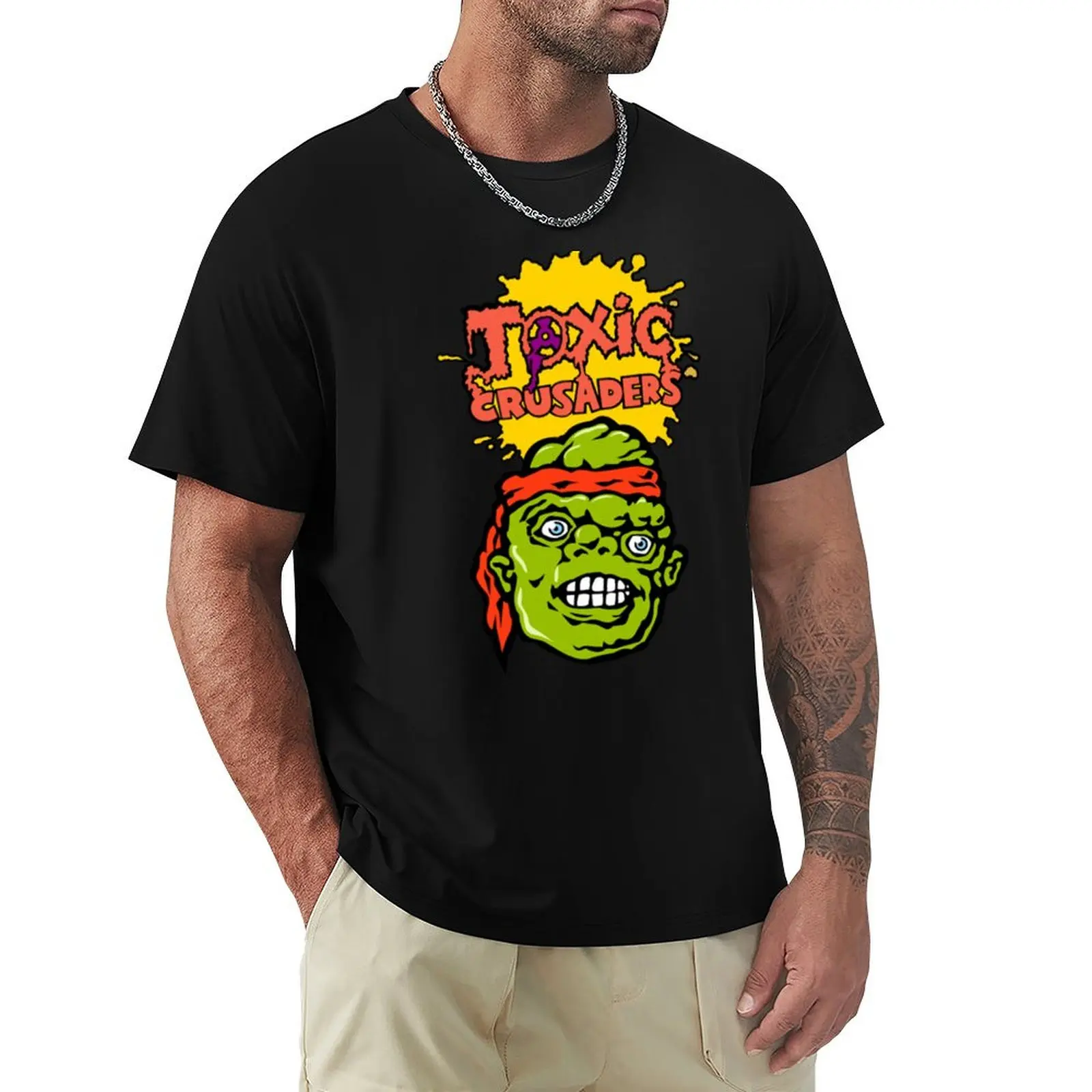 

Toxic Crusaders T-Shirt funny shirt cotton luxury designer vintage graphic tee fitted t shirts for men