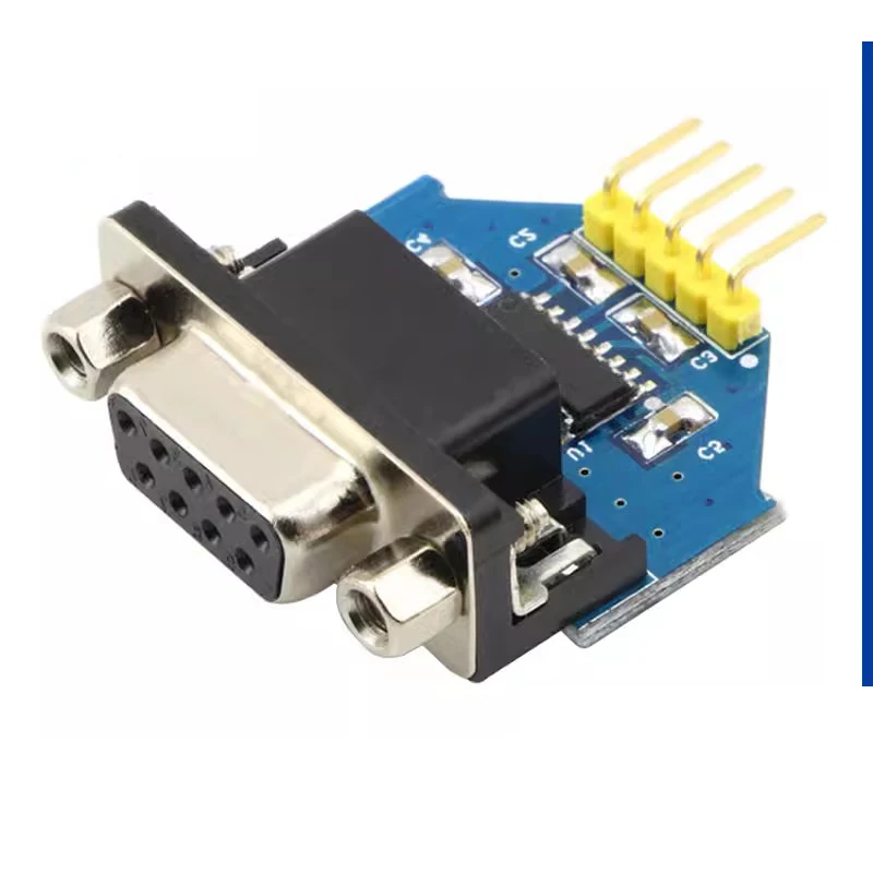 RS232/DB9 para TTL Serial Port Module, MAX3232, 3.3V, Entrada 5V-16V, Cabo de Alimentação