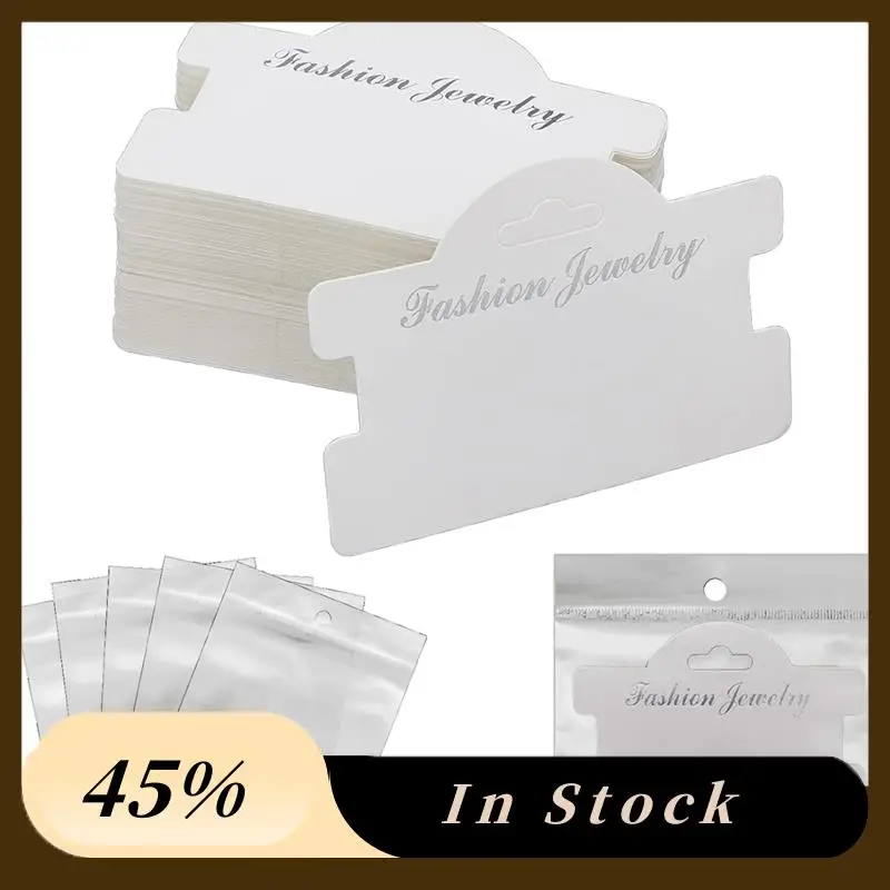 

A78K Новые 100 шт. Карты для демонстрации браслетов Упаковка для браслетов Карты для ожерелья с сумками, белые