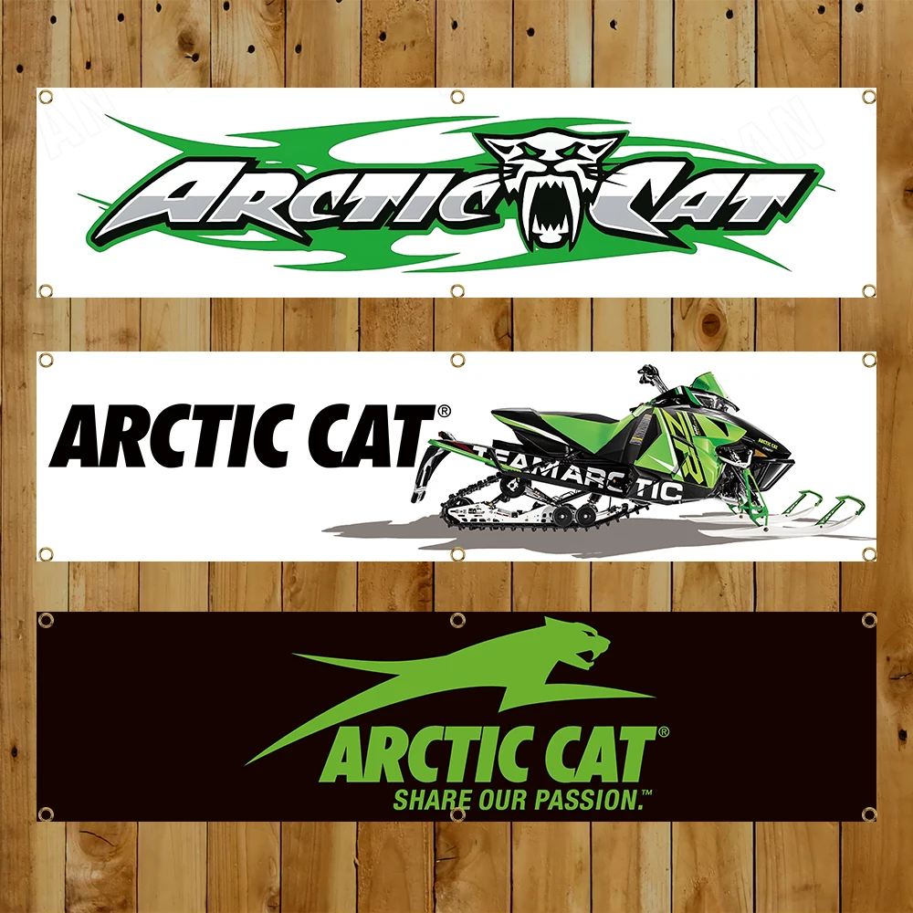 

60x240cm A-Arctic Cats Motorcycle CAR Racing Banner Tapestry Polyester Printed Flag Garage or Outdoor For Decoration