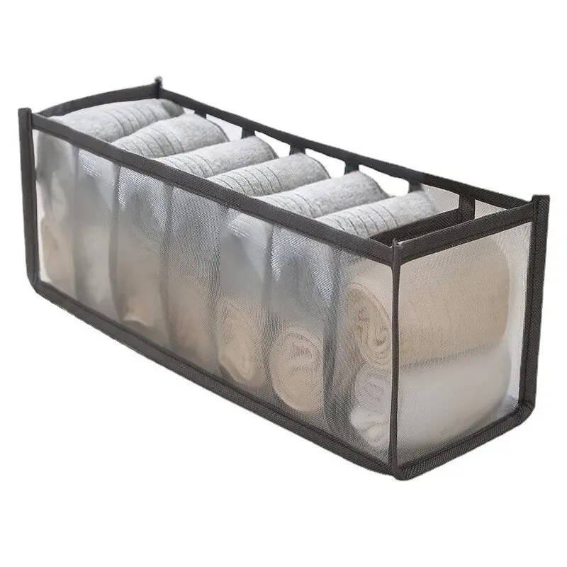 1 Pc 7 Compartment Underwear Pants Storage Compartment Organizer Jeans Drawer Clothes Divider Wardrobe Organizing Storage Boxes image 4