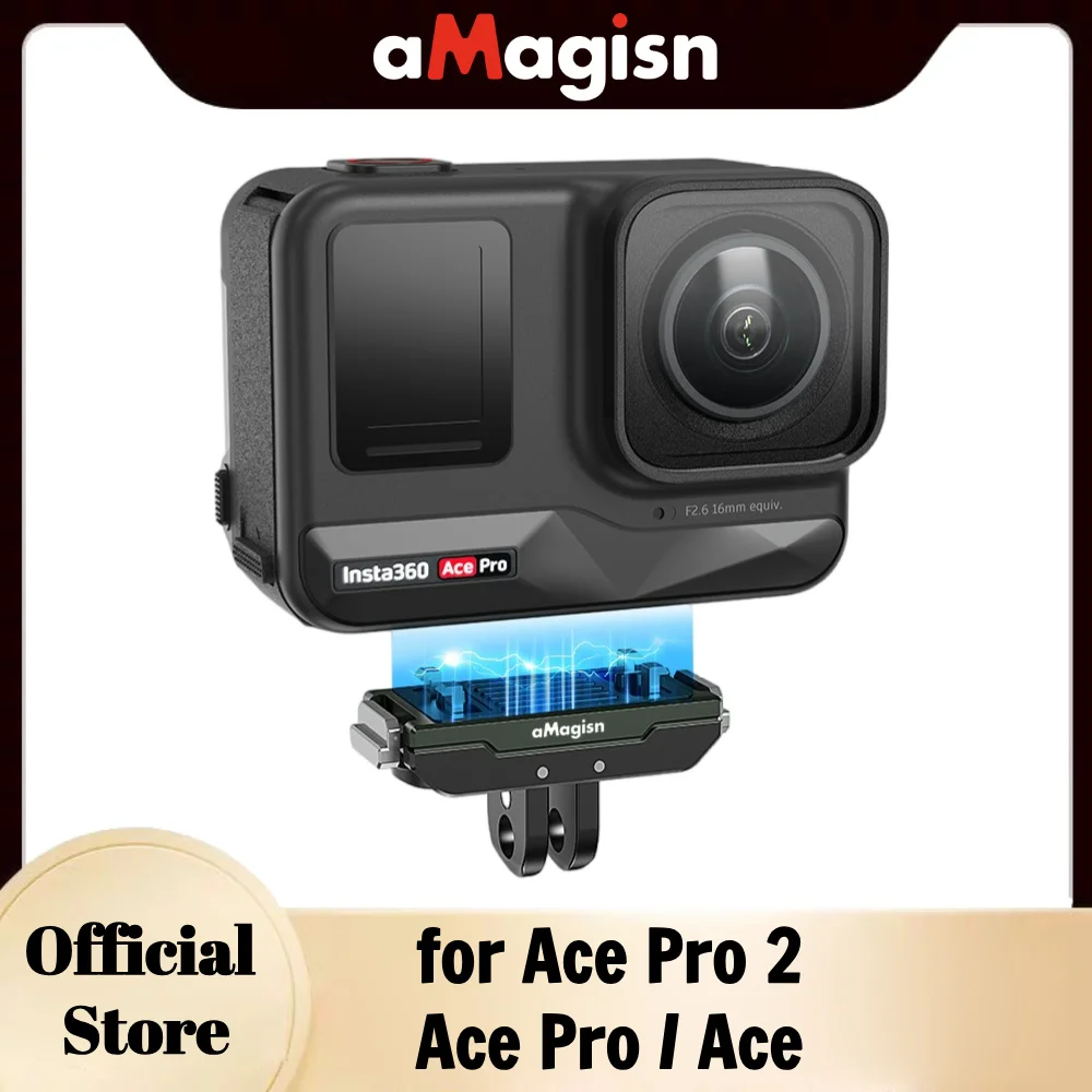 aMagisn Magnetic Quick Release Mount for Insta360 Ace Pro 2 / Ace Pro / Ace,Metallic Materials,Insta 360 Ace Pro 2 Accessories