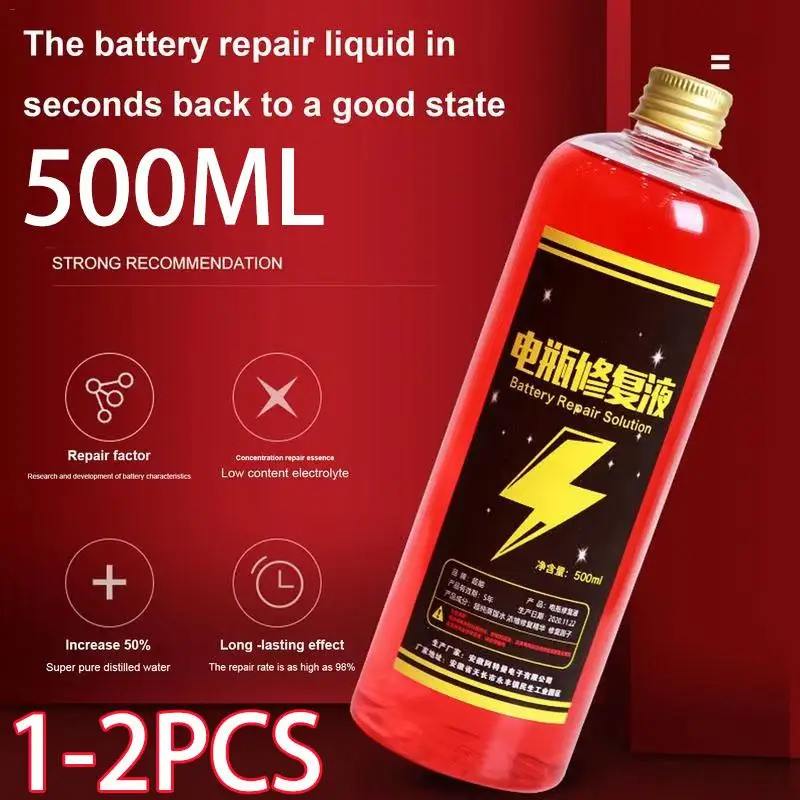 

500ml Battery Repair Fluid Optimize Battery Cycles Car Safe Repair Fluid Battery Restore Liquid Efficient Battery Boosting Agent