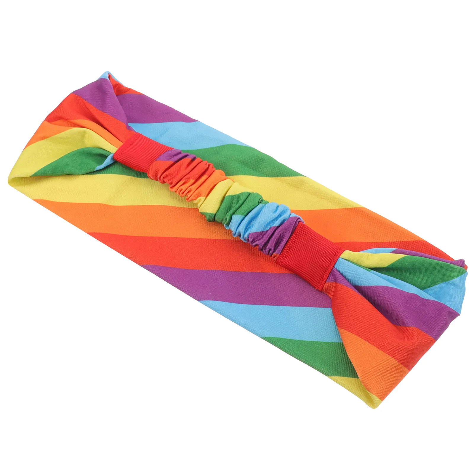 Rainbow Elastic Yoga Headband for Running, Fitness, Workout, Sports & Pilates – Sweat-Absorbing