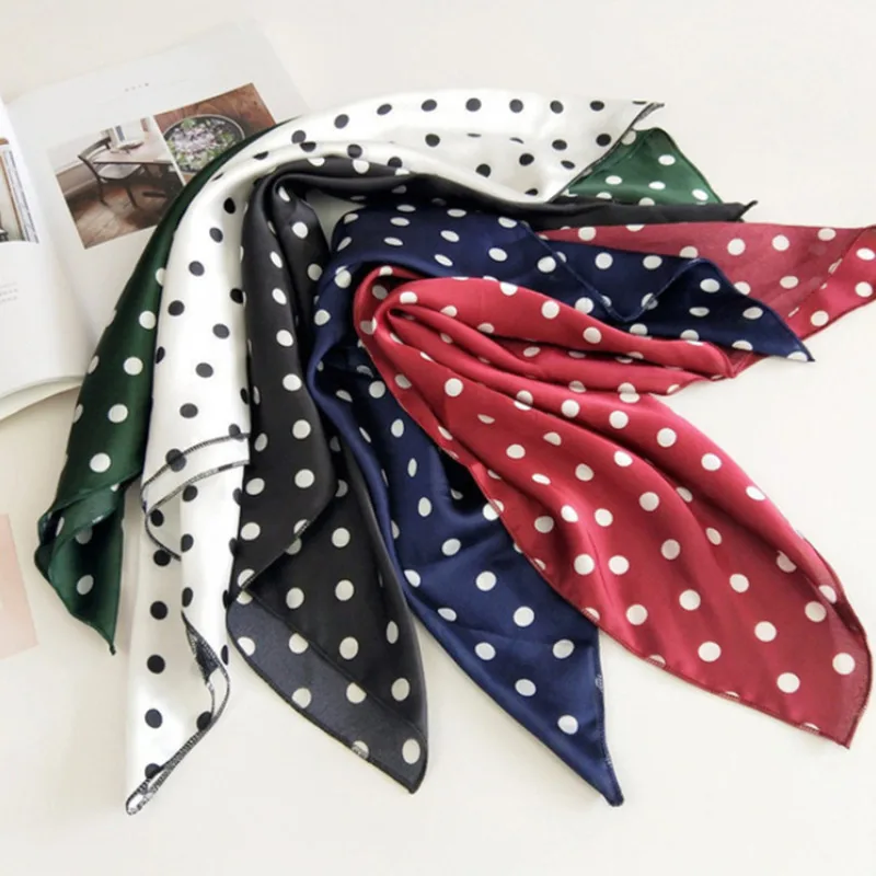 

New Square Silk Scarf Women Fashion Print Small Neck Scarfs Office Lady Hair Band Foulard Hand Kerchief Female Bandana Shawl