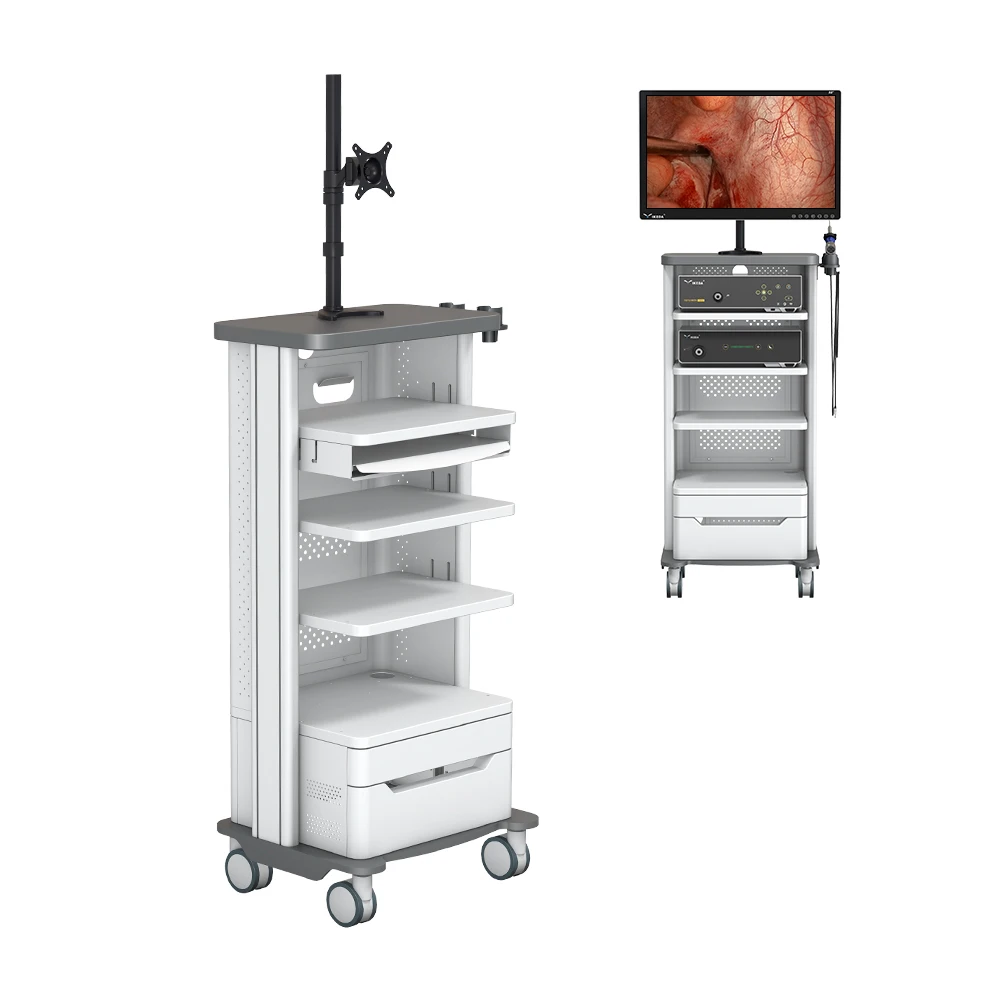 

YKD-2101 Manufacturer ECG Medical Machine Endoscope Cart Trolleys for Medical Equipment With Drawers