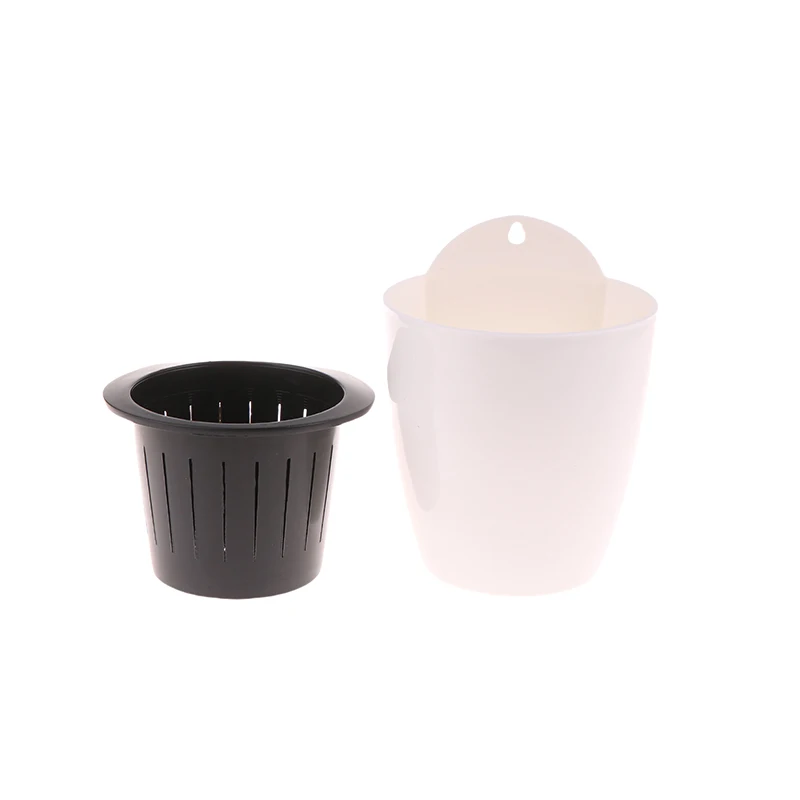 Wall-Mounted Indoor Automatic Water-absorbing Flowerpot Plastic Flowerpot Succulent Green Dill Green Plant Flower Pot Decor