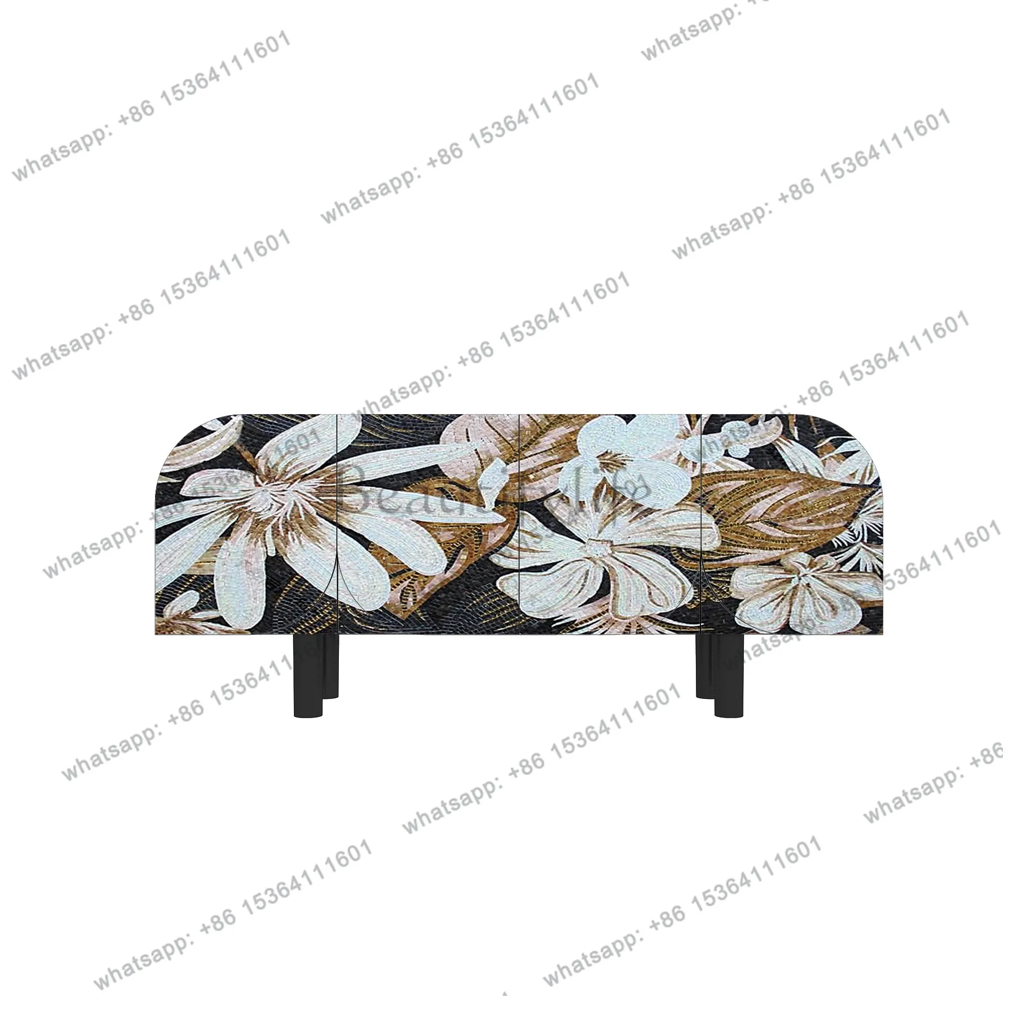 French Italian light luxury solid wood, household storage lockers, modern simple decorative cabinets