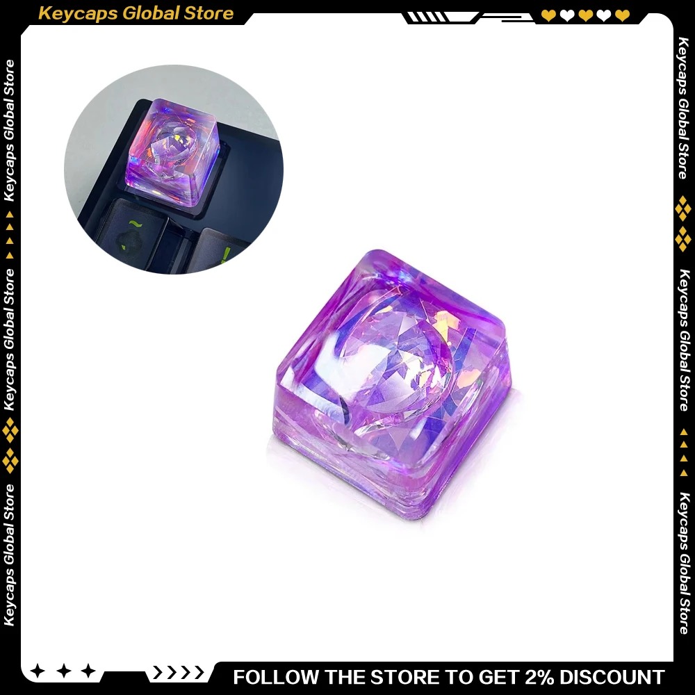 Heart of Africa Resin Keycap Game Peripherals Laser Light Transmission Single Key Cap for Delta Force Mechanical Keyboard Gamer