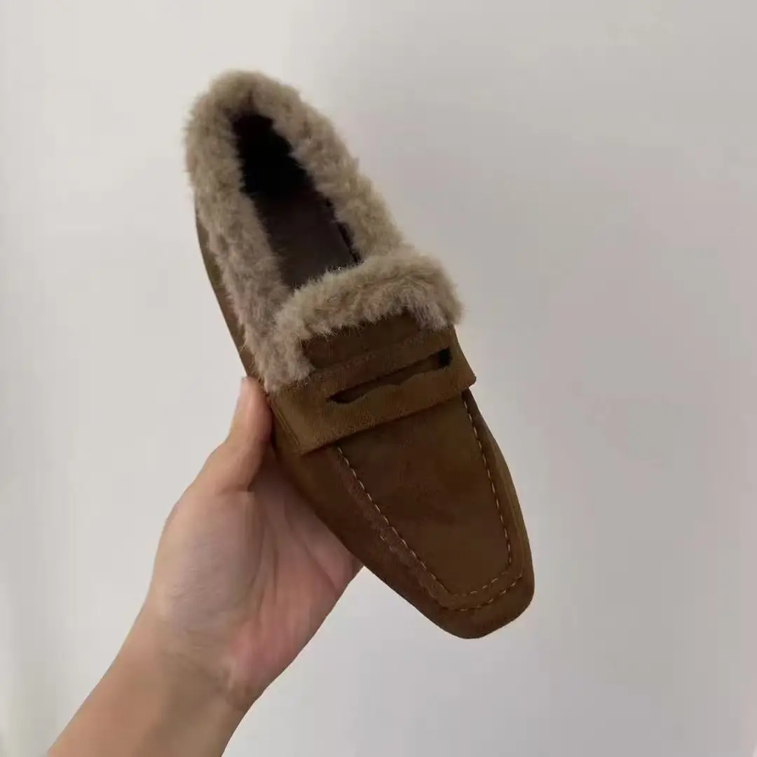 ربيع الخريف جديد مريح وأنيق مشبك حذاء مسطح موضة الجلد المدبوغ كل مباراة ضوء الفم عادية المرأة Zapatos Mujer