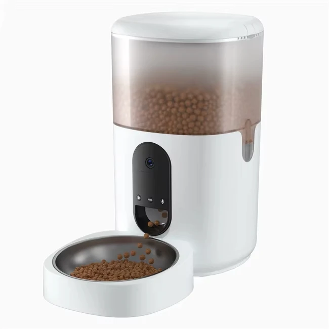 

New Product Plastic Integrated Automatic Smart Pet Feeder with Food Level Detection and Recording Features