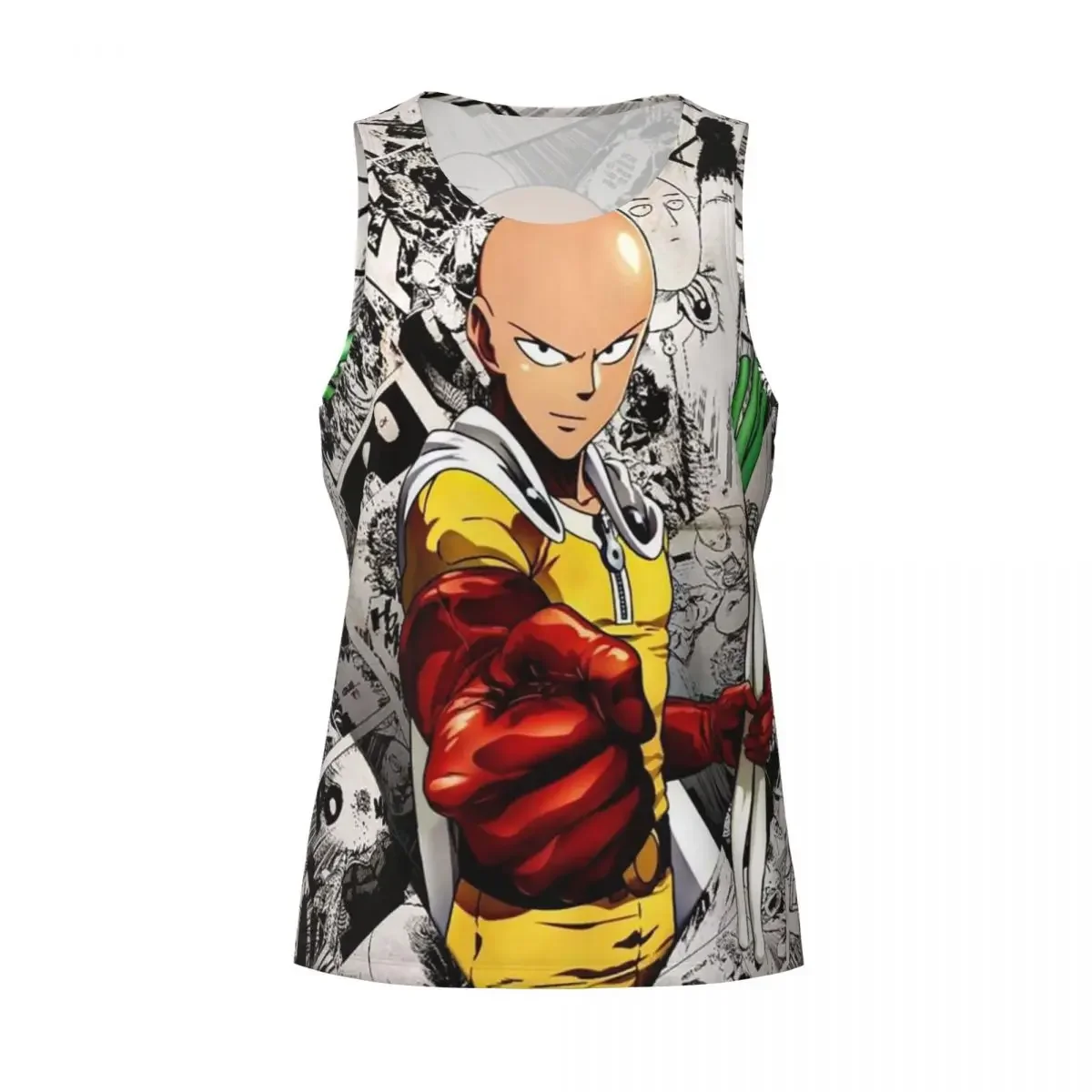 Quick Dry Anime One Punch Man Gym Tank Muscle Sleeveless Shirt Bodybuilding Breathable Vest