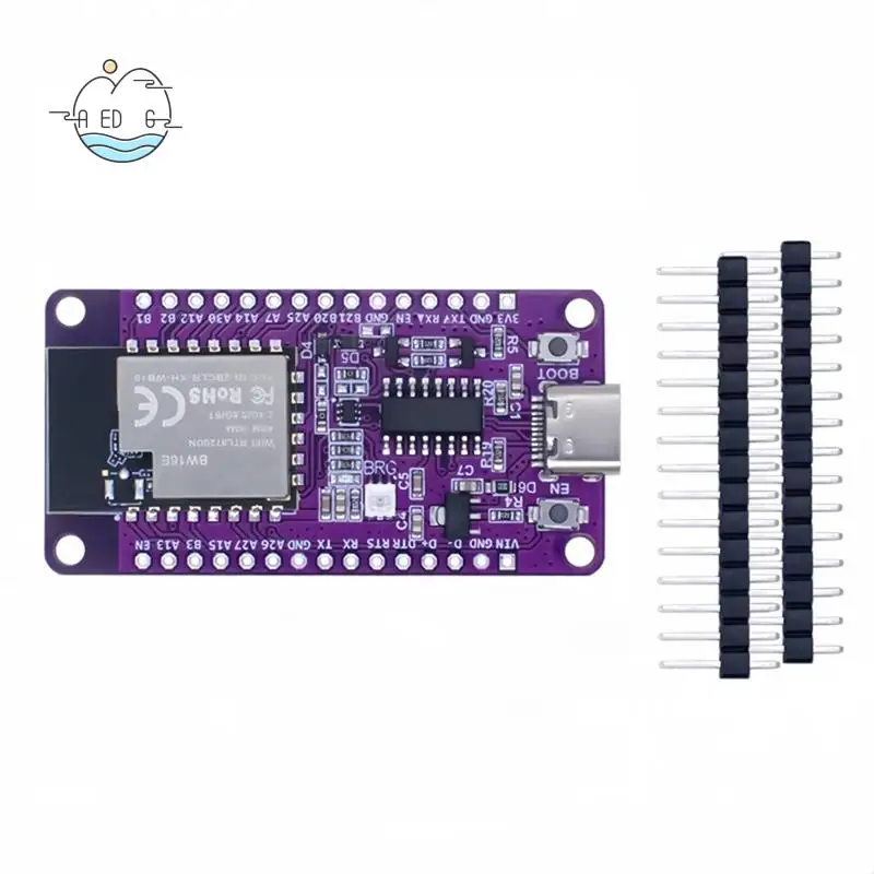 AED6-RTL8720DN Двухдиапазонный модуль Wi-Fi Bluetooth BLE NICEMCU BW16 Встроенная антенна макетной платы,