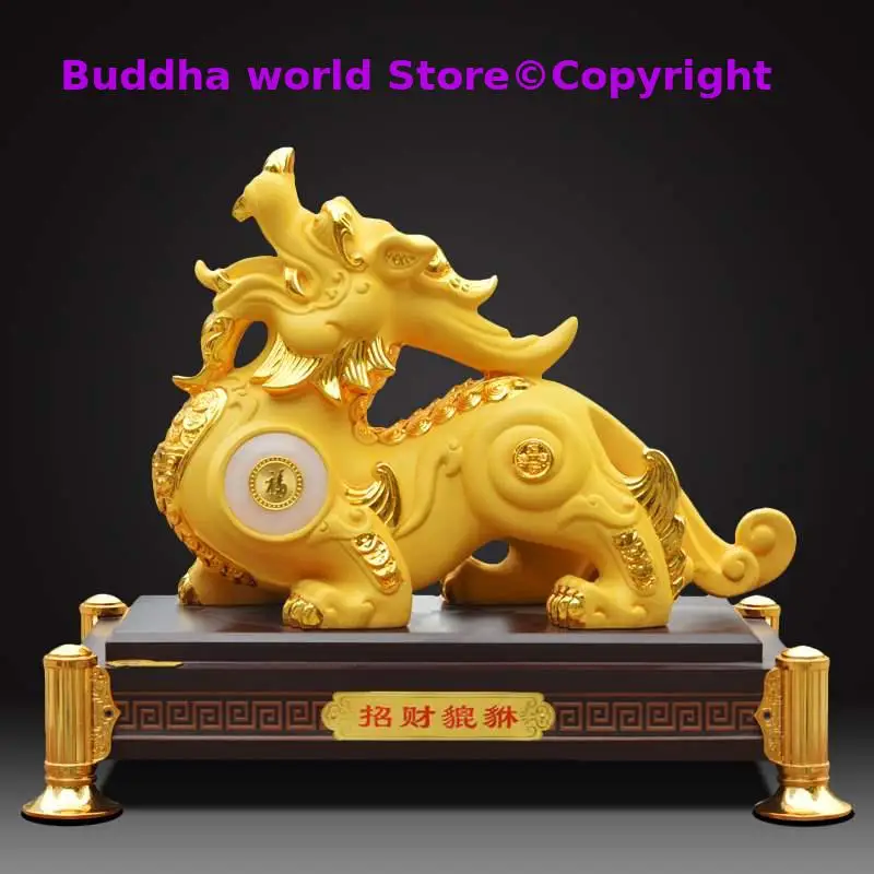 

Southeast Asia HOME SHOP Company Mascot Bring good luck money Success Royal dragon PI XIU statue brisk thriving business