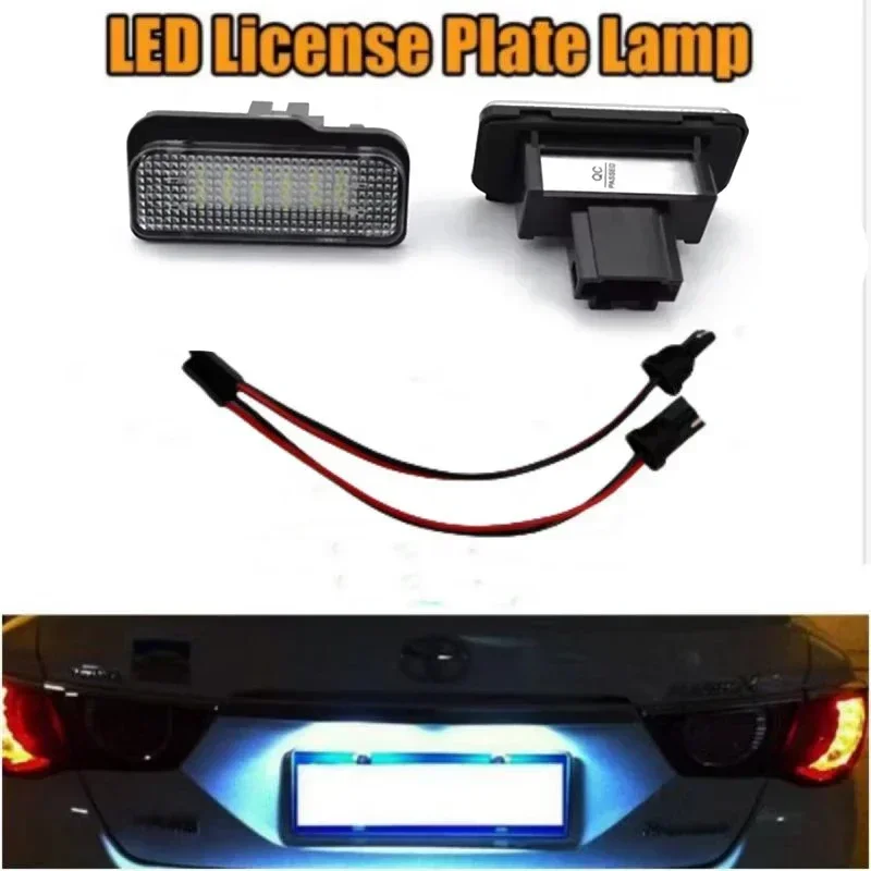 

for Mercedes Benz E C CLS SLK Class S203 W211 S211 219 R171 AMG Tesla Models 2012-2018 White LED License Number Plate Light Lamp