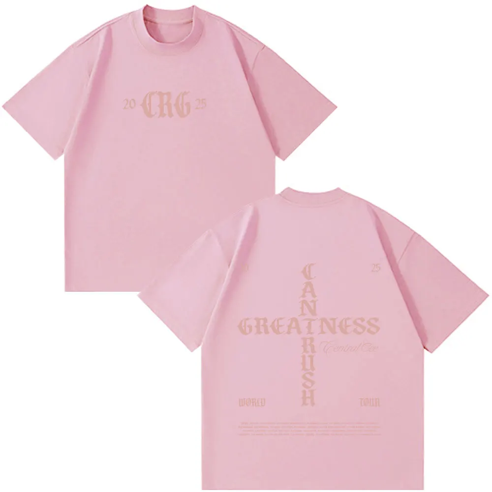 تي شيرت Central Cee Can't Rush GREATNESS World Tour 2025 تي شيرت هيب هوب بأكمام قصيرة تي شيرت كبير الحجم للرجال والنساء تي شيرت على الموضة #5