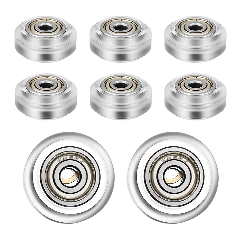 8 Pcs 3D Printer Plastic Pulley 3D Printer 625ZZ Wheels Linear Bearing Compatible With For Creality CR10,Ender 3