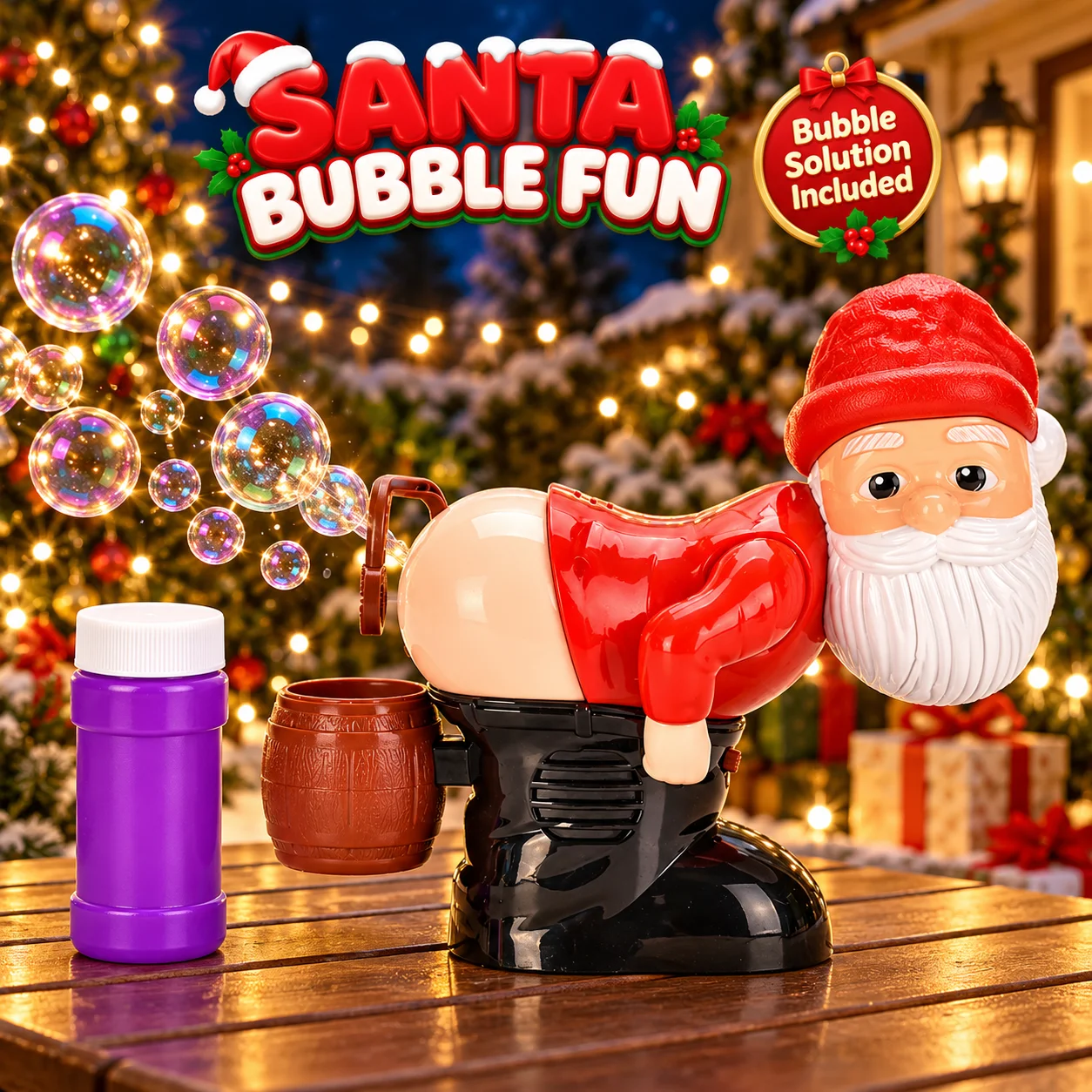 Christmas Santa Bubble Blower Santa Bubble Blower Machine Automatic Santa Claus Bubble Machine Perfect Christmas Festive Gifts
