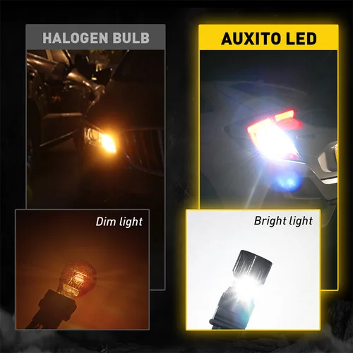 Imagen 2 del producto AUXITO 2 uds T25 P27/7W 3157 bombillas LED de luz de marcha atrás trasera 6500K blanco amarillo ámbar DRL luz de señal de giro lámpara de conducción trasera 12V