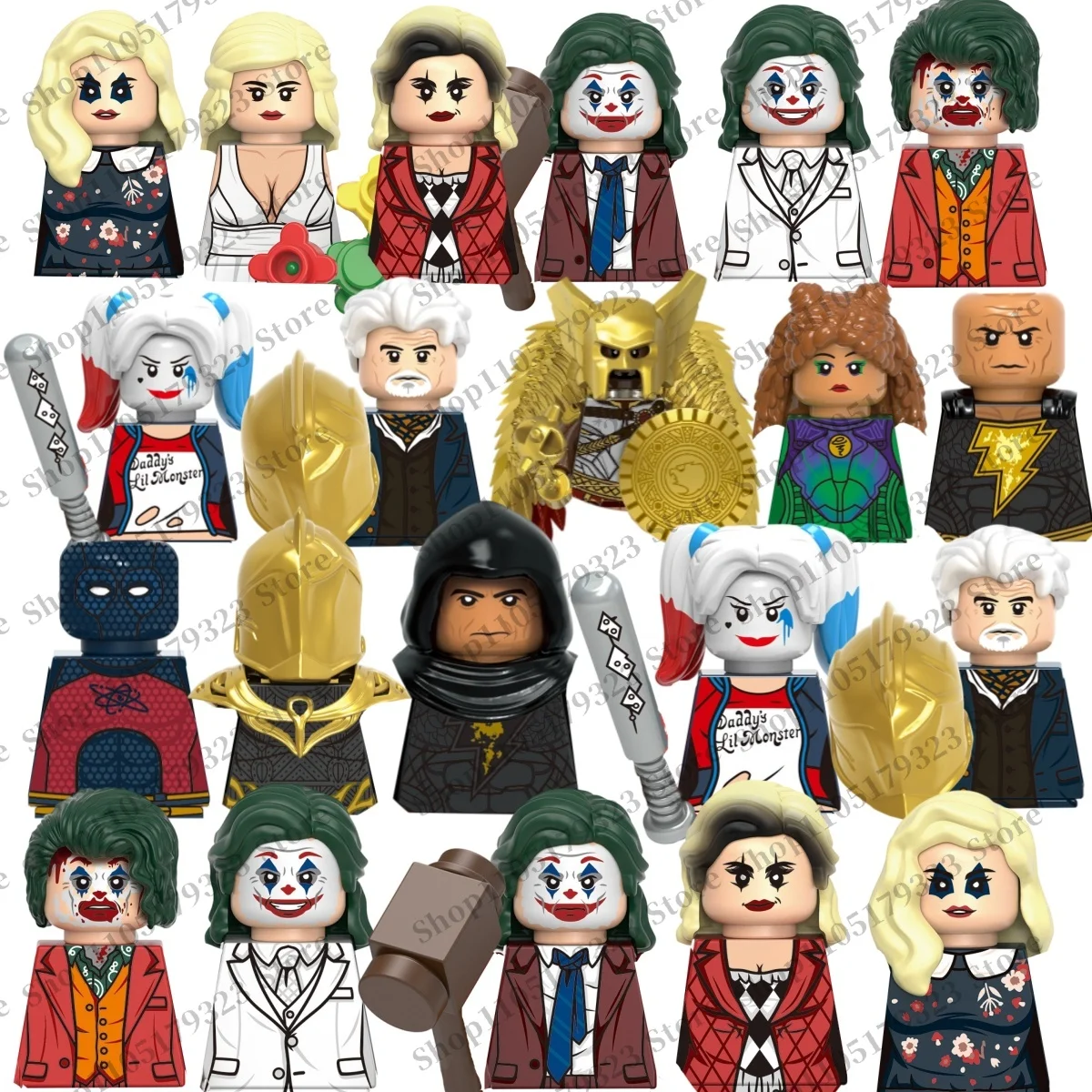 

Superhero hot building block toys children's mini brick Black Adam Harey Quinn assembly toys party festival collection gifts