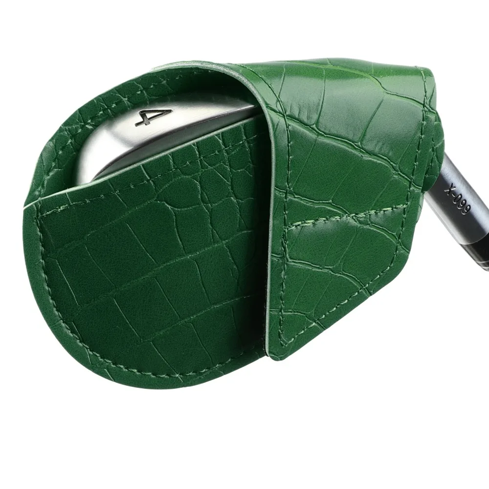 PU Leather Golf Iron Headcover Crocodile Pattern Golf Training Equipment Golf Wedges Head Cover Waterproof Scratch Resistant