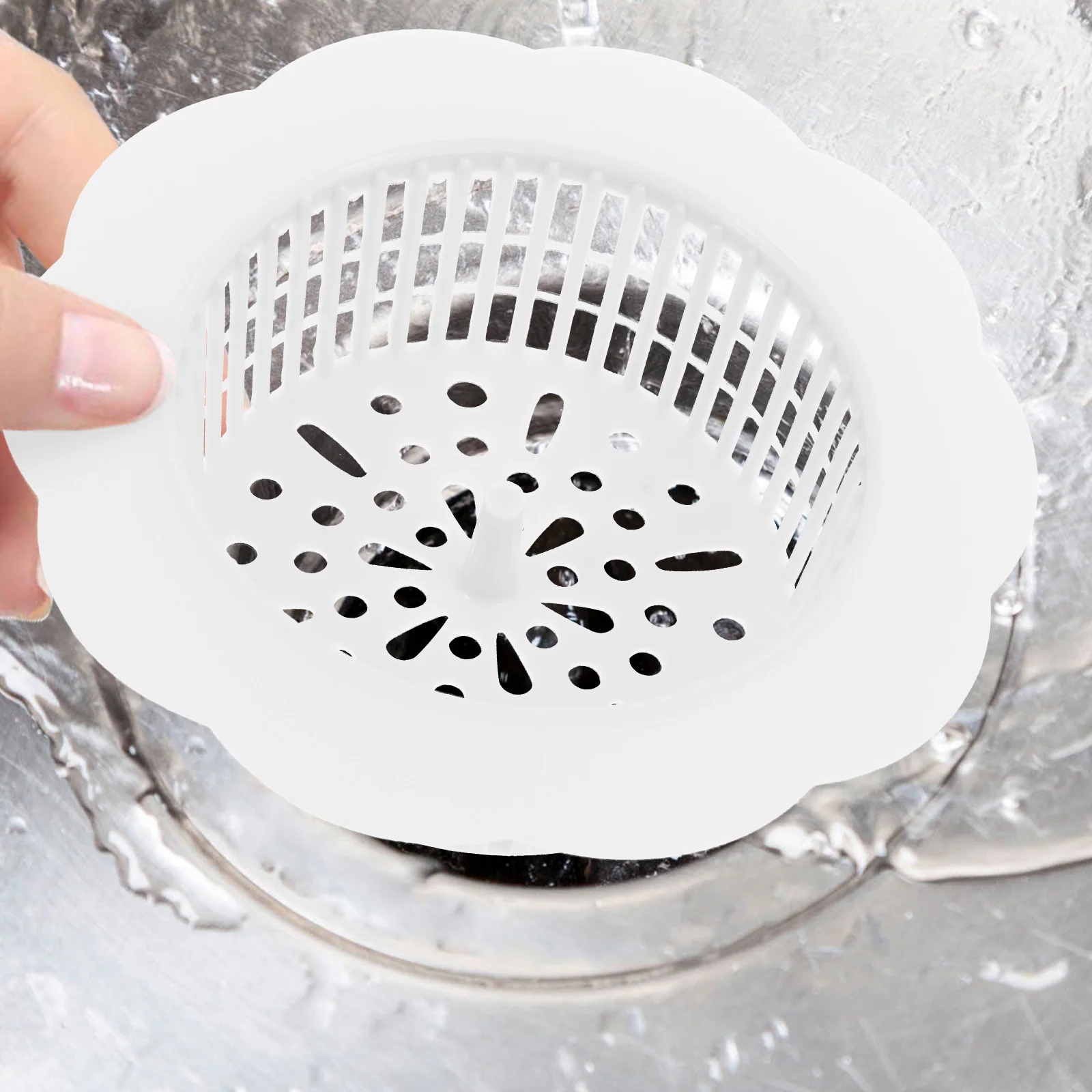 

8Pcs Sealing Filter Mesh Compact Design Sink Strainers Prevent Clogging in Bathroom Kitchen Sewer Drains Bathroom Sink Filters