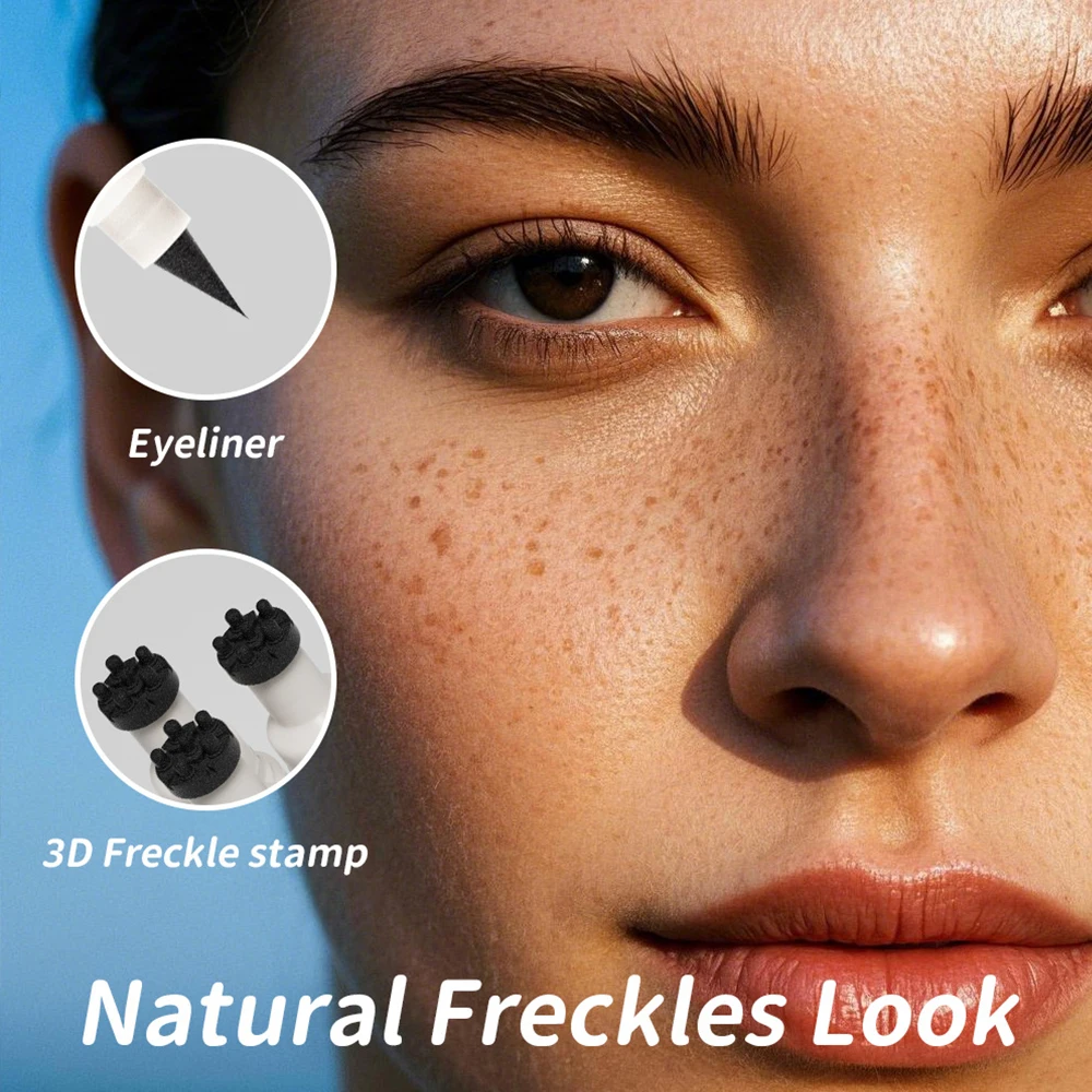 液体エアクッションそばかすスタンプペン 6 点ヘッドそばかすナチュラルシミュレーションフェイクドットアイライナーペン防水持続メイク