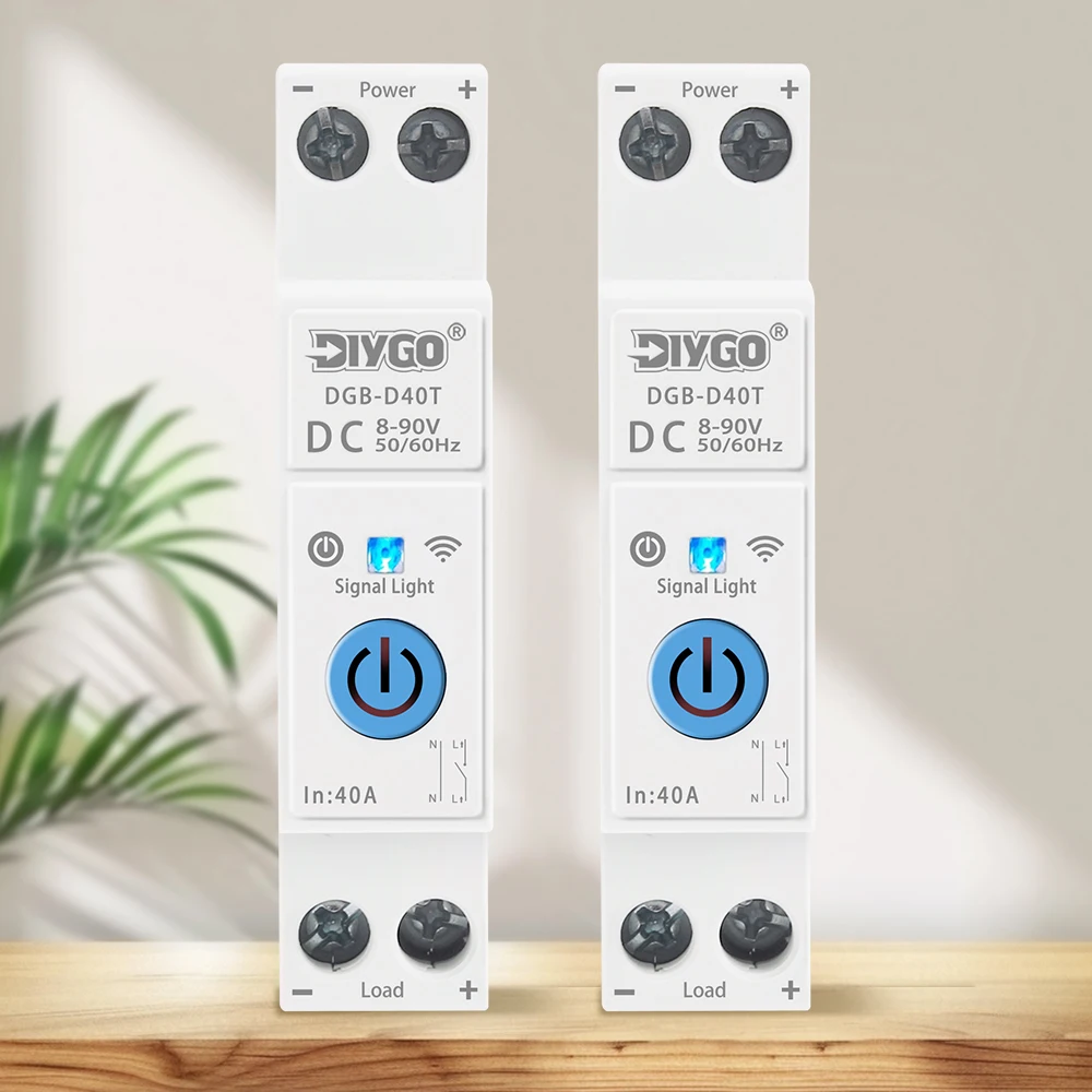 DC Smart WIFI Circuit Breaker No Metering Remote Control Real-Time Monitoring Relay Status Timer Work With Smartlife/TUYA App