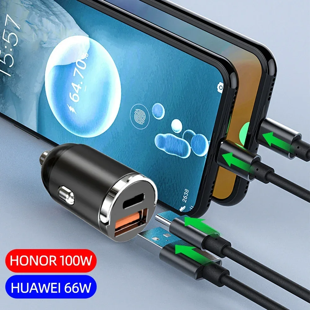 Car Charger Lighter PD Fast For IPhone Mini USB Type C Mini Car Phone CharCharging ger For Samsung Huawei xiaomi