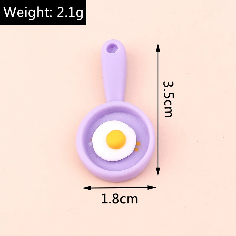 Leslie 10 Stück süße 3D Mini Lebensmittel Harz Eistüte Charms Anhänger für DIY Schmuckherstellung Zubehör Ohrring Halskette Handwerk – Detail 11