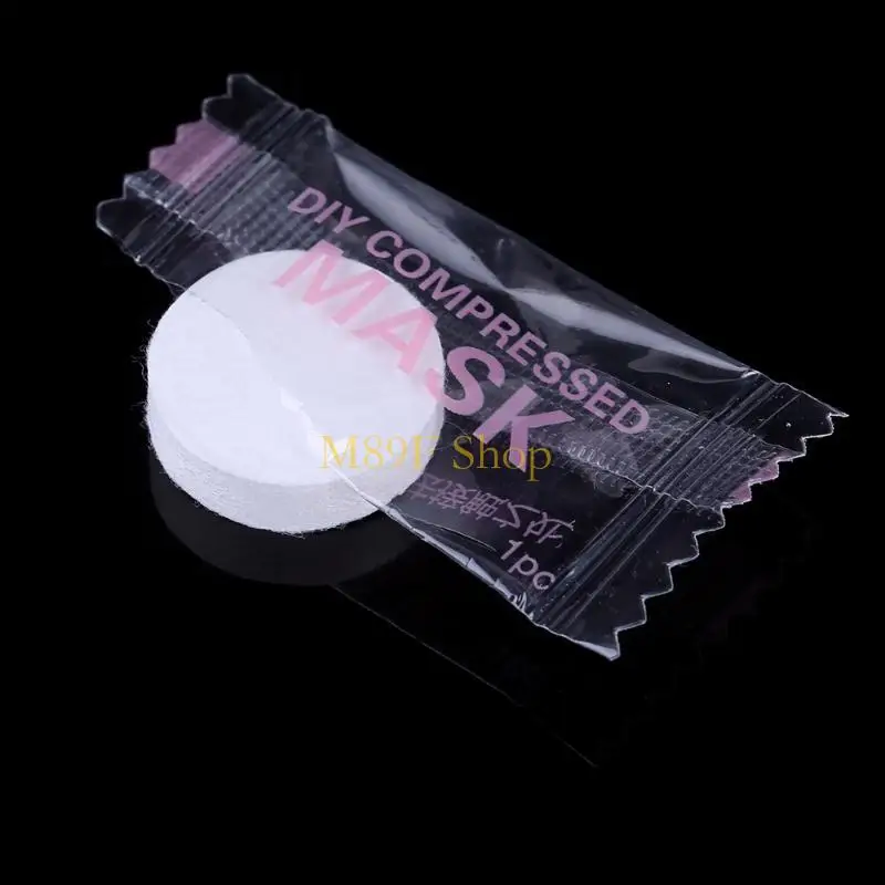 M89F 500pcs القطن المضغوط القابل للتصرف للورقة الوجه ورقة ورقة DIY أداة العناية بالبشرة