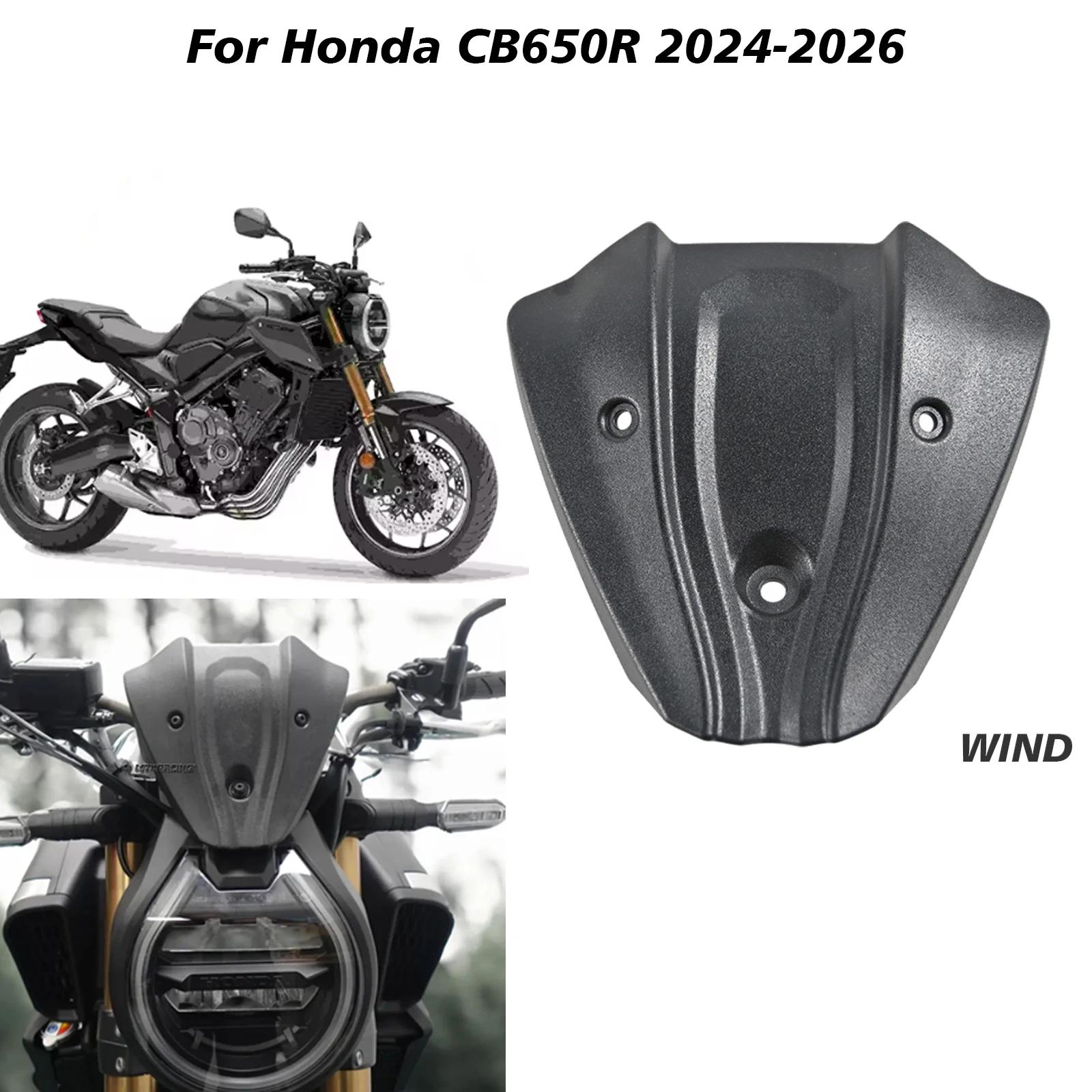 

Для Honda CB650R CB 650R CB 650R (2024-26) мини-лобовое стекло, передний дефлектор ветрового стекла, обтекатель, аксессуары для мотоциклов