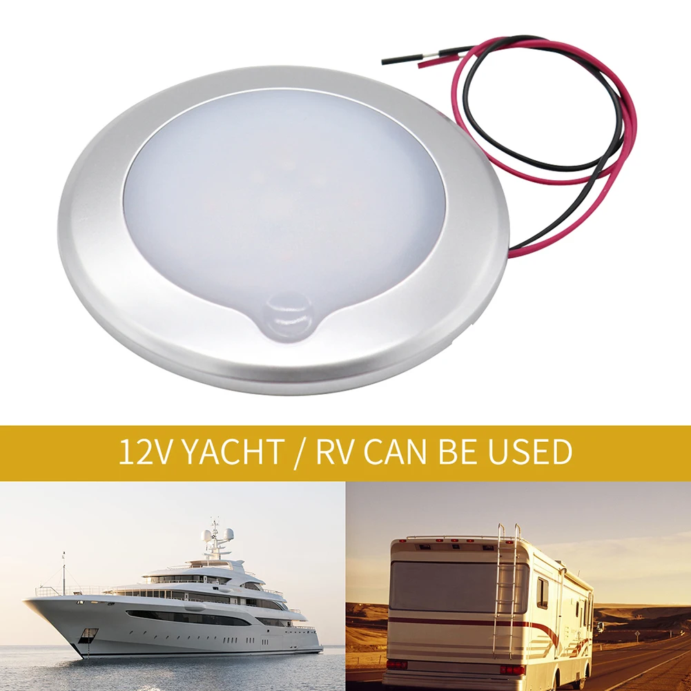 Caravan Marine Interior Lamp 3000-3300K Camper Caravan Marine Interior Light Touch Dimmable IP67 Waterproof LED Dome Light 200LM