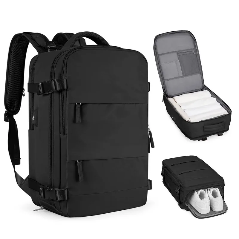 Sac à dos de voyage avec grande capacité, sac à bagages multifonctionnel pour les voyages d'affaires de courte distance, sac d'ordinateur avec USB, nouveau, 2024