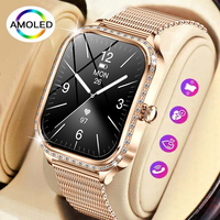 Fashion Smart Watch Woman Sport Fitnes Voice Control Full Touch Bracelet HD Bluetooth Call Waterproof  Fashion Ladies Smartwatch