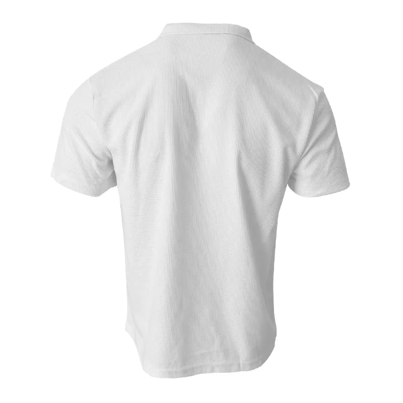 2024 Sommer neue Polo kragen Casual Fashion Herren bekleidung schwere Waffel Kurzarm einfarbig Casual vcollar polos hirt – Detail 7