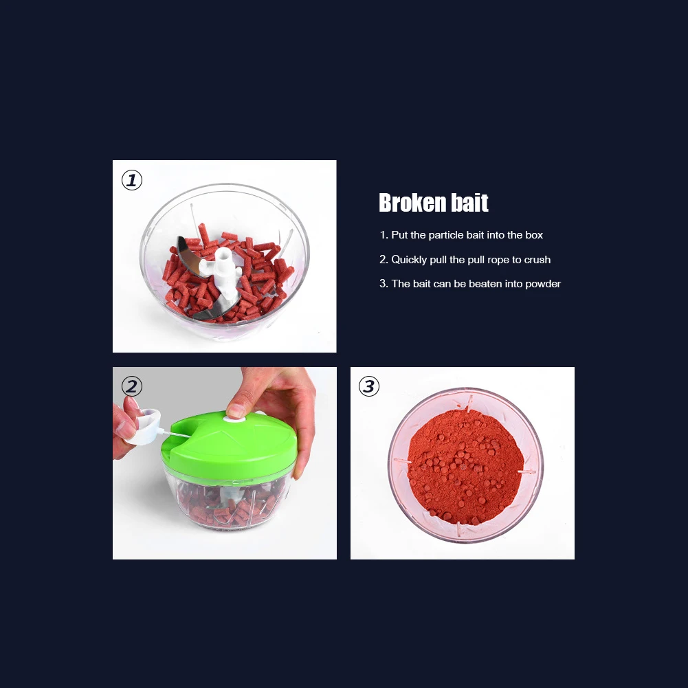 手持ち式餌混合ミル釣り餌作成ツール手動野菜果物エビグラインダー高速チョッパー釣り道具