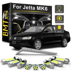 BMTxms 13Pcs Canbus For VW Volkswagen Jetta MK6 6 VI 2011 2012 2013 2014 2015 2016 2017 Car LED Interior Light Map Bulb Kit Lamp