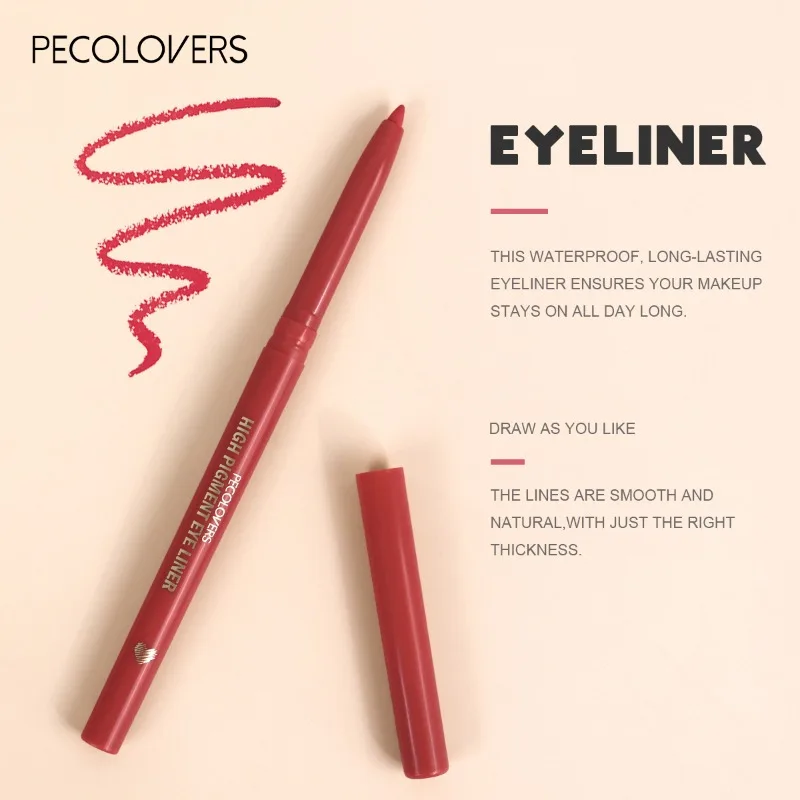 Stylo Eyeliner de couleur soyeuse imperméable, facile à glisser, riche en couleur, Anti-taches, adapté aux Festivals de musique et aux fêtes, 1 pièce