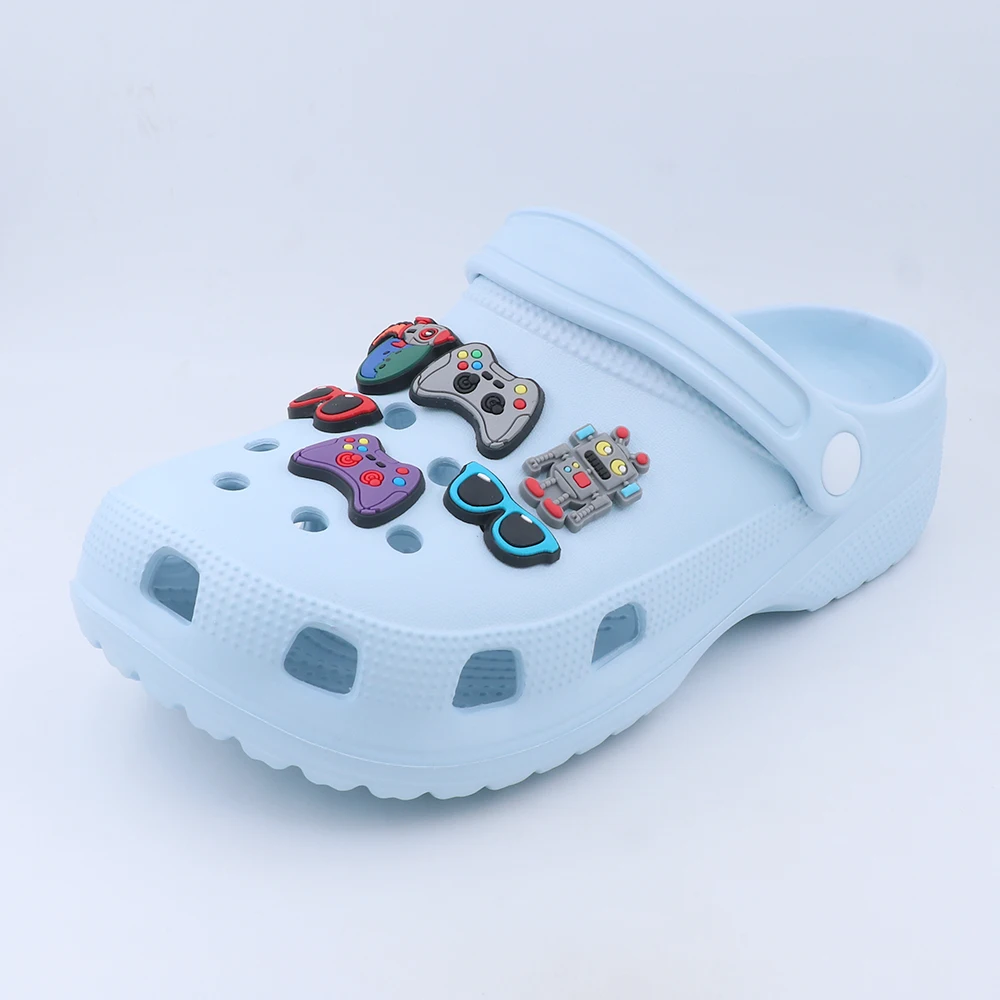 1 Set Shoe Accessories Charm Robot Controller Pvc Slipper Ornament Glasses UFO Cartoon Shoe Decorations Holiday Party Gift