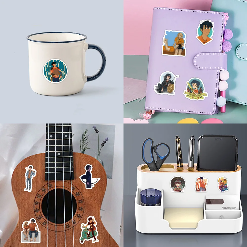 10/60Pcs Cartoon Percy Jackson Stickers Graffiti Decals DIY Scrapbook Phone Laptop Water Bottle Waterproof Kids Sticker s