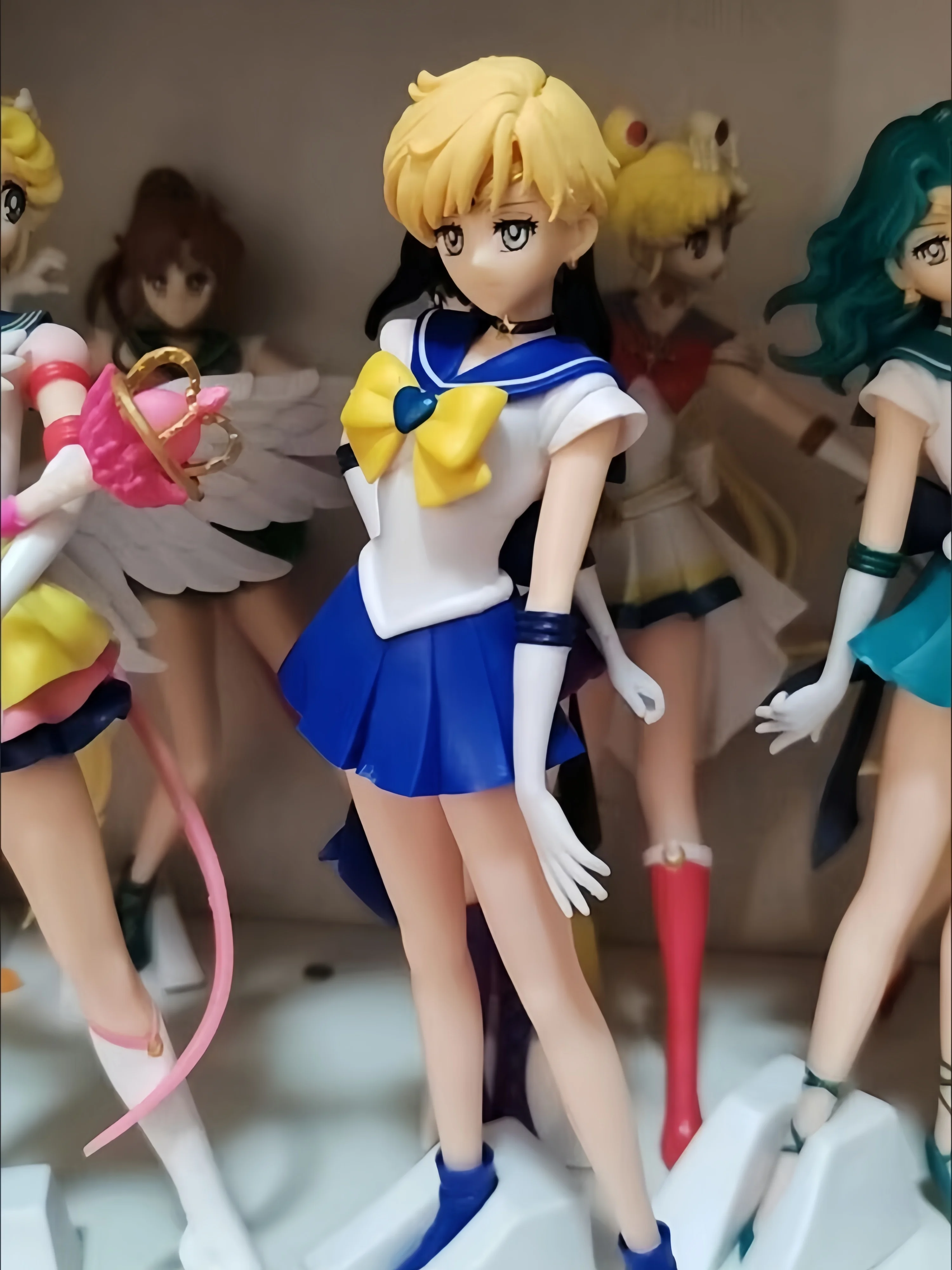 22 cm Nuovo Anime Sailor Moon Figura Sailor Marte Sailor Mercury Action Figures Giocattolo fatto a mano Modello Kawaii Ornamenti da scrivania Regalo