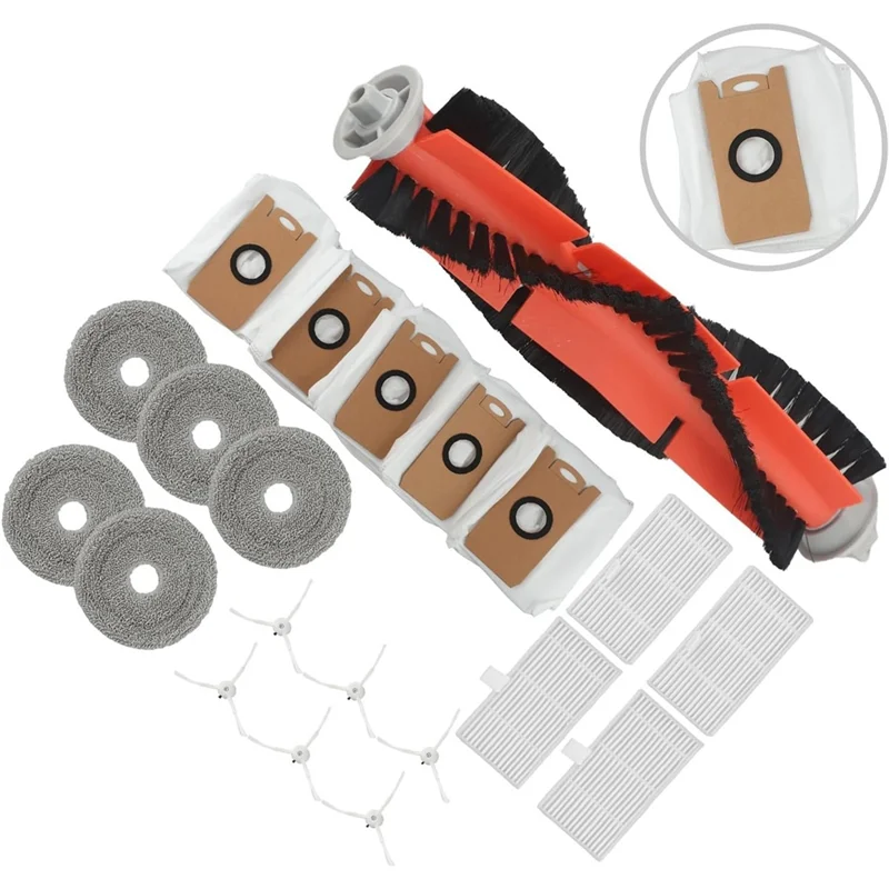 AD24 untuk Ultenic MC1 Robot Penyedot Debu Sikat Samping Utama Filter Hepa Roller Mop Pads Kantong Debu Kit Aksesori