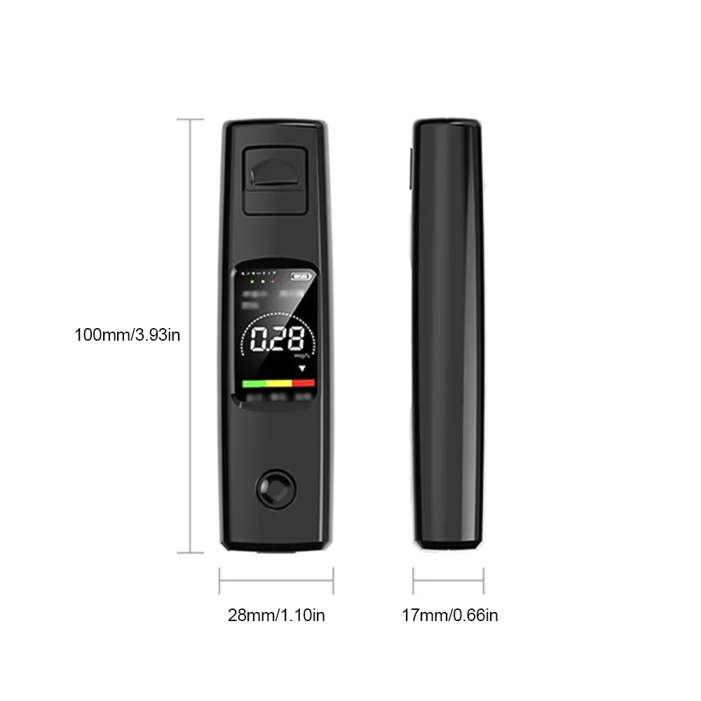 Portable Alcohol Detector, Car Mounted Alcohol Detector with High Precision, Non-contact Type-C Charging