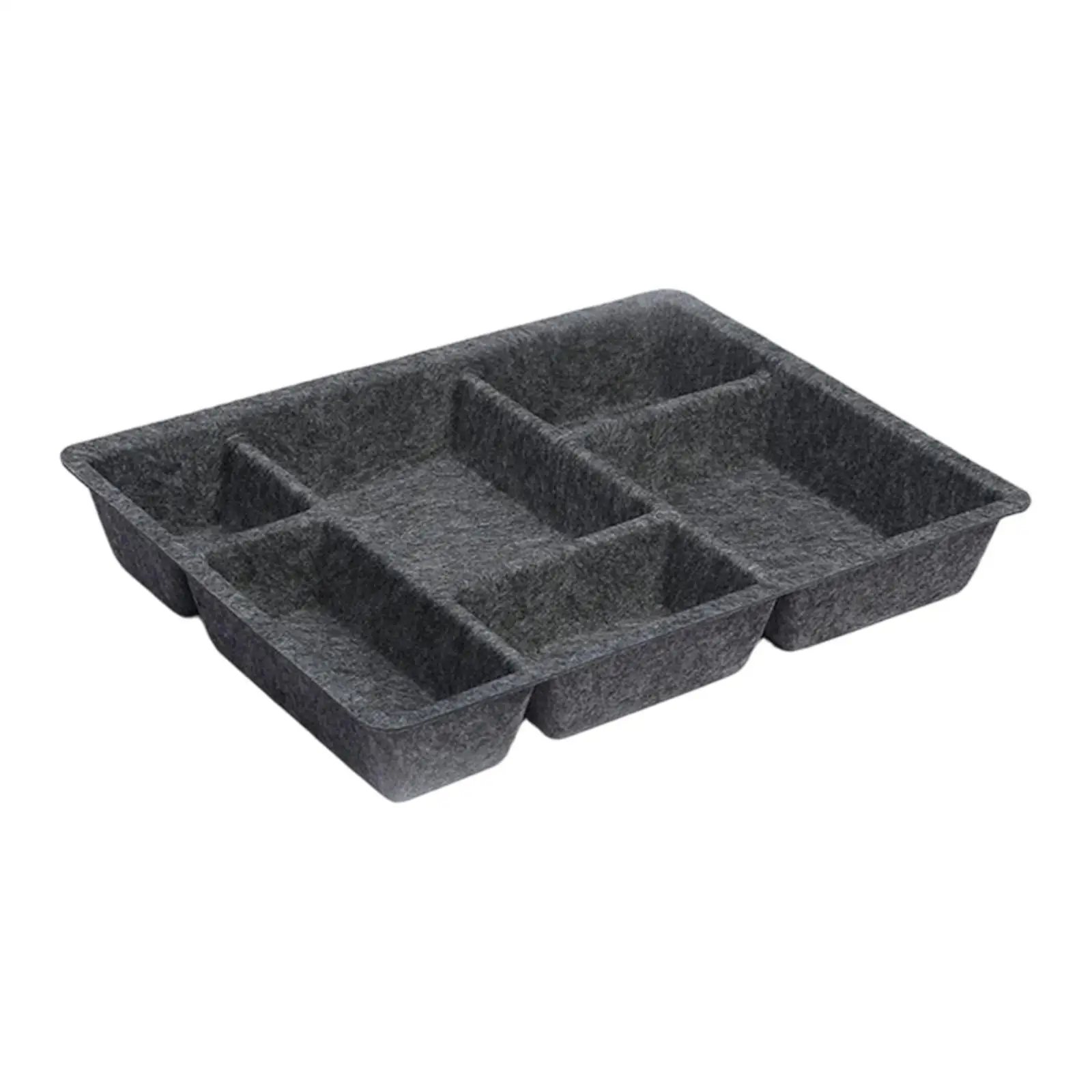 Felt Drawer Organizer Tray Separator Container 6 Compartments for Vanity Shelf Office