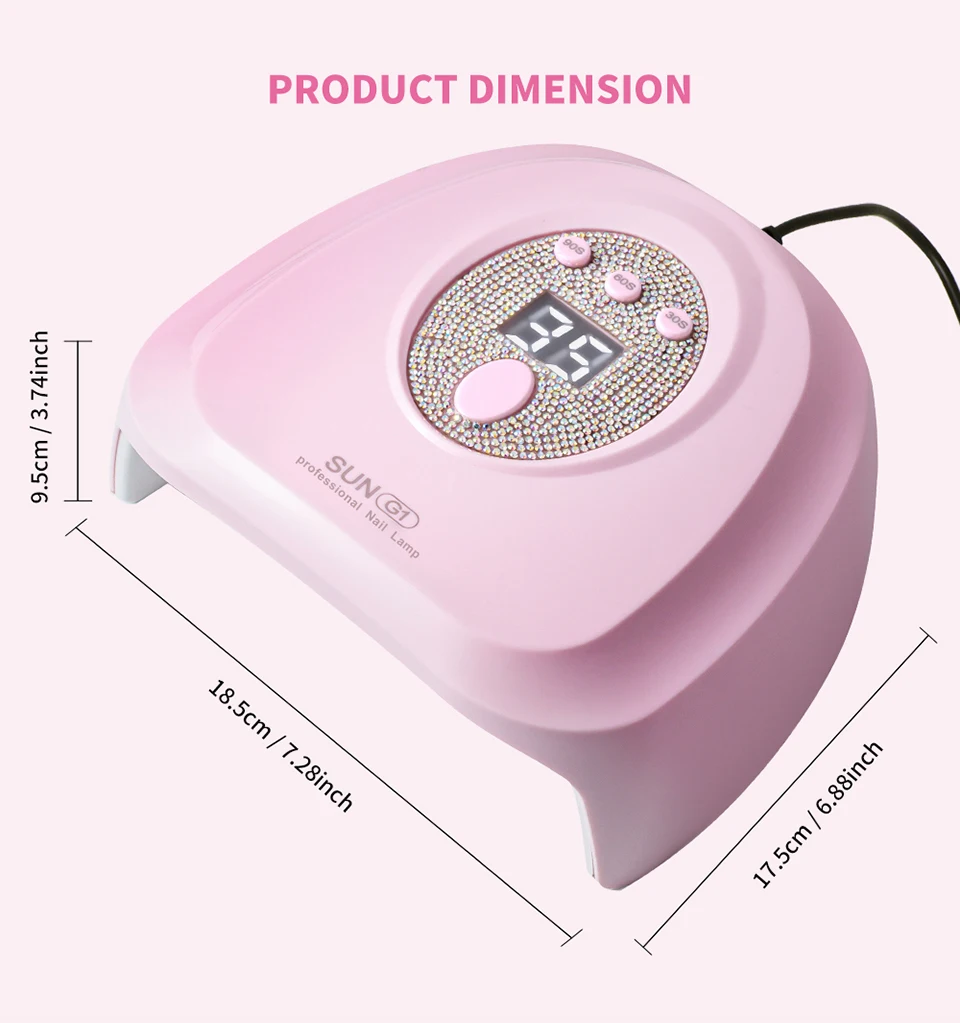 24 LED Nail Dryer Rapid Cure Lamp Professional Nails Phototherapy Light for Manicure Salon Acrylic Gel Art Quick Drying Tools