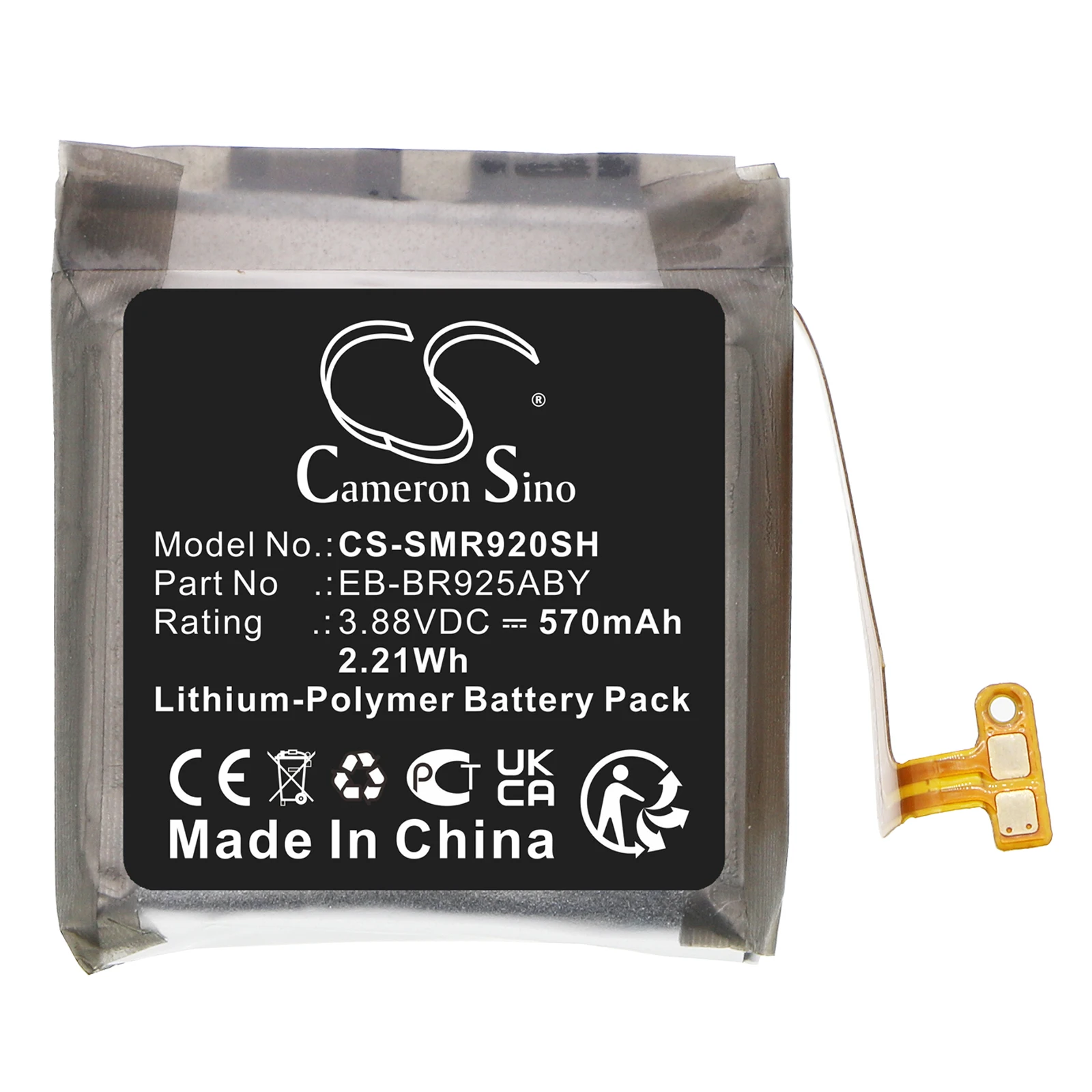 

Li-Polymer Smartwatch Battery for Samsung,3.88v,570mAh,Galaxy Watch 5 Pro 45mm SM-R920 SM-R925,EB-BR925ABY GH43-05116A